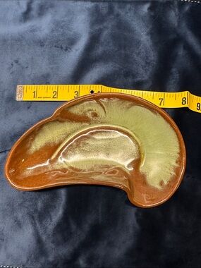 Frankoma Pottery Green glazed bone dish/tray
